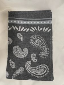 Geschirrtuch Paisley (CH) 100% Baumwolle-Jacquard 50x75 cm, schwarz-anthrazit